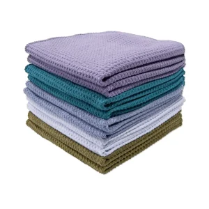 High Quality Microfiber Waffle Weave Kitchen Tea Towel Soft Absorbent with Custom Logo Small Hand Cleaning Cloth