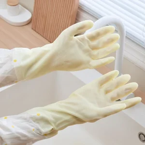 High Quality PVC Waterproof Medium Thickness Eco Friendly Food Grade Household Gloves for House Cleaning Kitchen Use