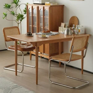 High Quality Rattan Chairs Modern Rattan Dining Chairs Black Beech Wood Frame Cane Rattan Chair Wooden Cesca Chair