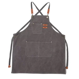 High Quality Reusable Cotton Professional Apron with Pocket for Cooks Baristas and Gardeners Breathable Durable