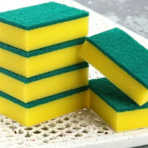 High Quality Soft Double Side Sponge Kitchen Cleaning Scouring Pad Scourer Sponge Non Woven Fabric