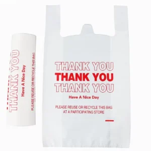 High Quality Thick HDPE Plastic Shopping Bags Black Refuse Sacks Trash Bags Grocery Bags Gravure Printed Recycled