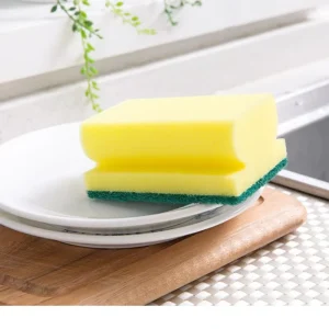 High Quality Thick Scrubber Durable Kitchen Grip Sponge for Dish Cleaning Polyester and Cloth Scouring Pads