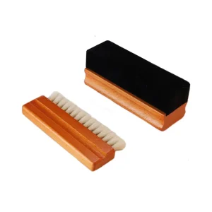 High Quality Vinyl Record Cleaner Brush Kit with Anti Static Velvet Soft Goat Fiber Beech Wooden for LP Player Dust Cleaning Set