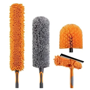 High Reach Duster Kit High Ceiling Cleaning Kit Cobweb Feather Duster and Ceiling Fan Duster NO.9802