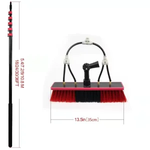 High Reach Water Fed Cleaning Pole Telescopic Brush for Solar Panel Glass & Tall Wall
