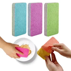 High Rebound Multi layer Dish Cleaning Rags Bath Foam Scrub Kitchen Wipes Strong Absorbent Damp Clean Duster Sponge Bag