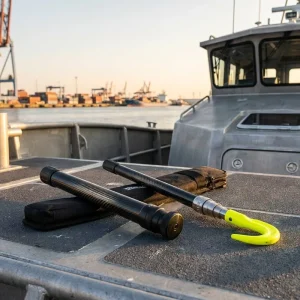 High Strength Carbon Fiber Reach Pole with Flotation Loop for Fast Water Emergency Rescue