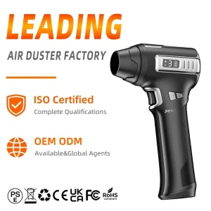 High Torque 53mm Motor Electric Dry Vacuum Cleaner Air Duster with Powerful Wind for Car Sofa Gap Cleaning