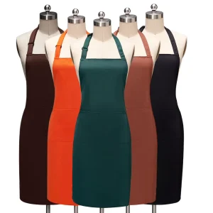 High Waterproof Custom Apron Multi function Kitchen Apron 100% Polyester Fabric Apron
