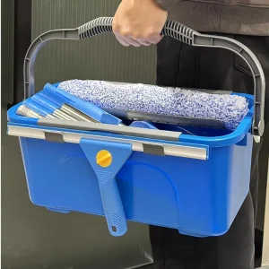 High Window Cleaning Equipment Telescopic Pole Microfiber Squeegee Scrubber Professional Window Washing Tool