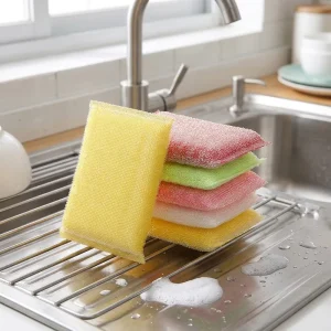 High density Durable Double sided Dish washing Kitchen Cleaning Sponges & Scouring Pads