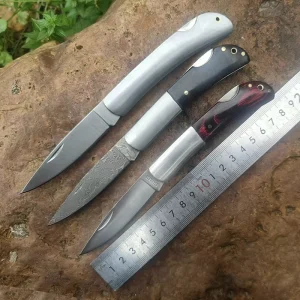High grade Exquisite Stainless Steel Hunting Folding Pocket Knife With Wooden Handle Gift Knife