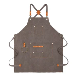 High quality Cotton polyester Canvas Store Apron Men’s and Women’s Work Apron with Pockets Canvas Tool Work Chef Outdoor Apron
