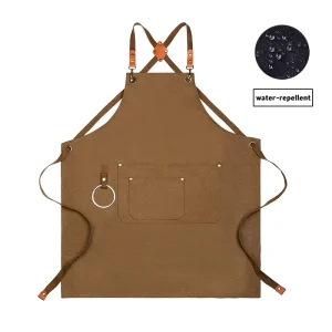 High quality Durable Adjustable Server Aprons with Custom Logos for Kitchen Chef Barista Barbecue and Restaurant Workwear