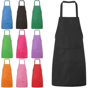 High quality Long Aprons Custom Waiter’s Sleeveless Aprons with Custom Embroidery or Printing Logo for Cleaning