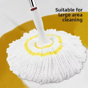 High quality Stainless Steel Self wringing Mop No Hand washing Required Dry wet Dual use Cotton thread Mop Head for Household