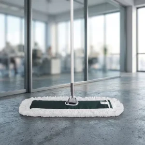 Highly Absorbent Cotton Yarn Rectangular Dust Sweeping Mop Aluminum Handle for Convention Center Floor