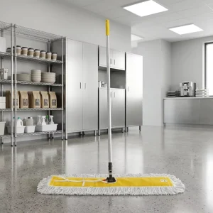 Highly Durable Absorbent Clamp Type Handle Cotton Yarn Rectangular Mop for Garage Floor Cleaning