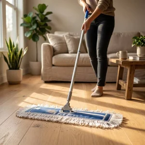 Highly Durable Reinforced Aluminum Handle Cotton Yarn Rectangular Floor Wiping Mop for Lobby Floor Cleaning