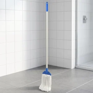 Highly Durable Strong Absorbent Thick Tough White Fiber Yarn Clip Dust Mop for Showroom Floor Dust Cleaning
