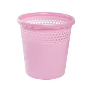 Hollow Plastic Grid Round Trash Can Garbage Bins Waste Bins for Home Use