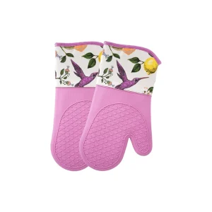 Home Baking Silicone Waterproof Gloves Mitts Set Custom logo Supplier Thick Grip OVEN GLOVE for Kitchen Use OVEN MITT