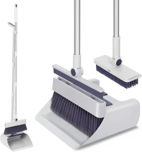 Home Cleaning Products 4 in 1 Broom and Dustpan Combo Set for Sweeping Indoor and Outdoor With Long Handle Brush Mops Bucket Set