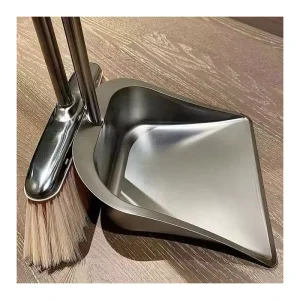 Home Cleaning Supplies Stainless Steel Brooms & Dustpans Set Heavy Duty Floor Sweeper Upgrade Super Long Handle Stand up