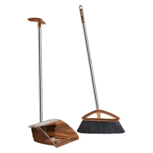 Home Cleaning Tools Broom and Dustpan Set Plastic Broom and Brush Dustpan Long Handle Brooms & Dustpans