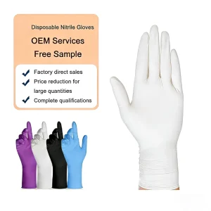 Home Disposable Nitrile Gloves Powder Free Latex Free Waterproof Oil Proof Food Grade Breathable Durable Comfortable Household