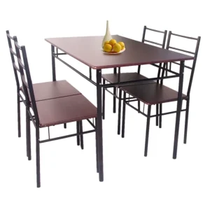 Home Furniture 1 Table and 4 Chairs Dining Room Set