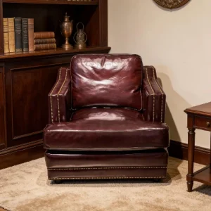 Home Furniture Comfortable Leather Sofa with Solid Wood Legs