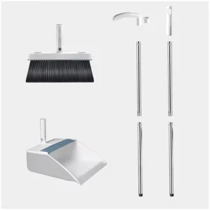 Home Household Cleaning Tools Factory Made Foldable Long Handle Magic Broom Dustpan Set Wind Proof Bristle Headed