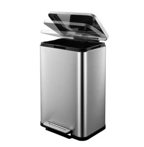 Home Kitchen Waste Bin 50L Rubbish Bin Large Capacity Trash Can for Office Building