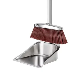 Home Large Capacity Thickened Stainless Steel Dustpan and Trash Shovel Durable Broom Set