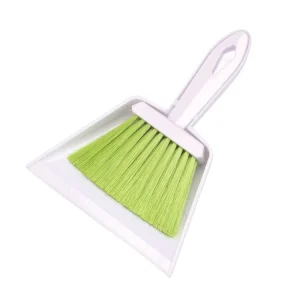 Home Mini Plastic Brooms and Dustpan Set with Soft Bristles Plastic Handle Flagged Bristle for Easy Cleaning