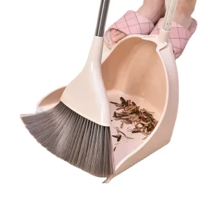 Home Office Cleaning Long Handle Soft Bristle Broom and Dustpan Set