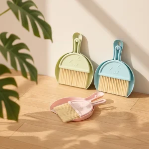 Home Office Desktop Cleaning Tool Kit Durable PP TPR Mini Broom Dustpan Keyboard Scraper Trio Broom Stick Cleaning Tool