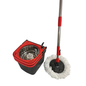Home Supplies Split Spinning Microfiber Mops with Self Wet Dry Double Bucket for Floor Cleaning Household Cleaning Products