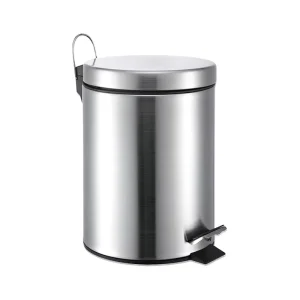 Home Trash Can Kitchen Household Metal Dustbin Stainless Steel Pedal Dust Bin