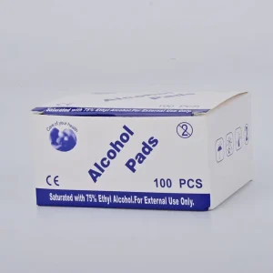 Home Use Disposable 75% Alcohol Wipes for Wound Cleaning and Antiseptic Non Woven Pads 3x6cm 100pcs Box