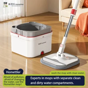 Homettler Mops Separate Clean and Dirty Water Suitable for Both Wet and Dry Use a Convenient Mop for Easy Home Cleaning Floor