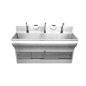 Hospital Furniture Durable 201 304 Stainless Steel Foot Control Sink Scrub Station Basin Hand Wash Basin for Operation Room