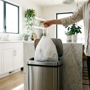Hospital Medical Waste Drawstring Trash Garbage Bags 10 20 Gallons Leak Proof Bio hazard Full Biodegrade HDPE