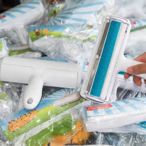 Hot Sales Free Custom Logo Self Cleaning Reusable Dog Cat Hair Remover Lint Roller Pet Hair Remover Brush