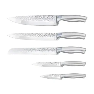 Hot Sell 6 Pcs Professional Stainless Steel Kitchen Knife Set With Hollow Handle