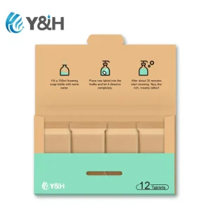 Hot Sell Eco friendly Natural Soothing Bubble Foam Soap Cleaning Tablets Hand Foaming Wash Effervescent Tablets
