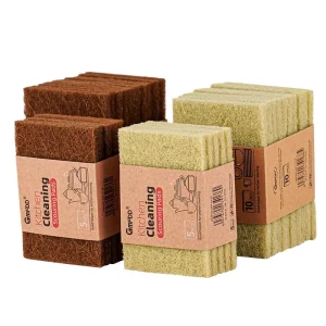 Hot Selling Abrasive Scouring Pad Sisal Sponge Thickness Household Cleaning Sponge Removal Rust Scrubber Kitchen Cleaning Cloth