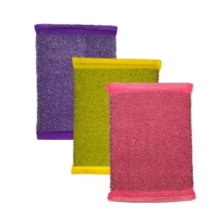 Hot Selling Kitchen Cleaning Reusable Colorful Sponge Scouring Pads
